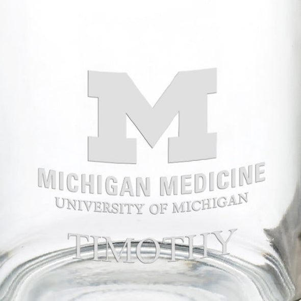 University of Michigan Medical School 13 oz Glass Coffee Mug Shot #3