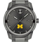 University of Michigan Men's Movado BOLD Gunmetal Grey with Date Window Shot #1