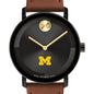 University of Michigan Men's Movado BOLD with Cognac Leather Strap Shot #1