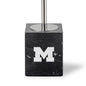 University of Michigan Polished Nickel Lamp with Marble Base & Linen Shade Shot #2