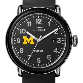 University of Michigan Shinola Watch, The Detrola 40 mm Black Dial at M.LaHart & Co. Shot #1