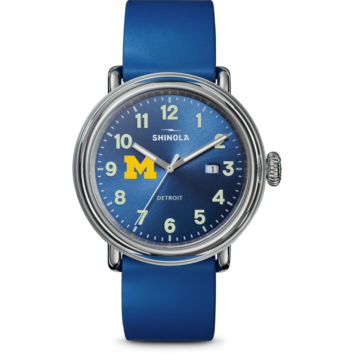 University of Michigan Shinola Watch, The Detrola 40 mm Blue Dial