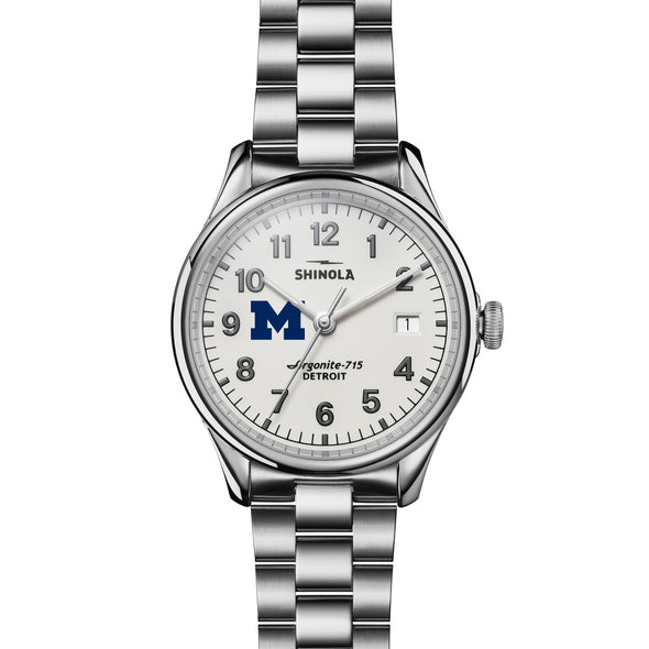 University of Michigan Shinola Watch, The Vinton 38 mm Alabaster Dial at M.LaHart & Co. Shot #2