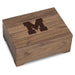 University of Michigan Solid Walnut Desk Box