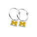 University of Michigan Sterling Silver Earrings