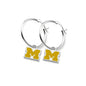 University of Michigan Sterling Silver Earrings Shot #1