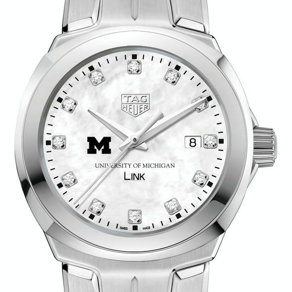 University of Michigan TAG Heuer Diamond Dial LINK for Women Shot #1