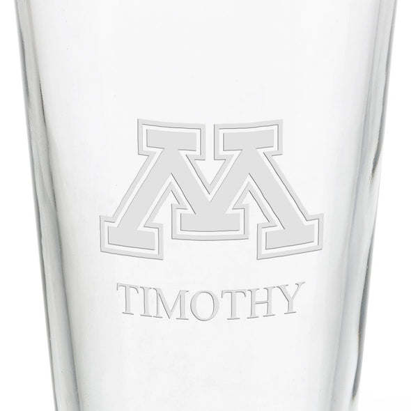 University of Minnesota 16 oz Pint Glass- Set of 2 Shot #3