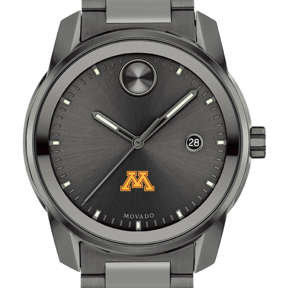 University of Minnesota Men's Movado BOLD Gunmetal Grey with Date Window Shot #1