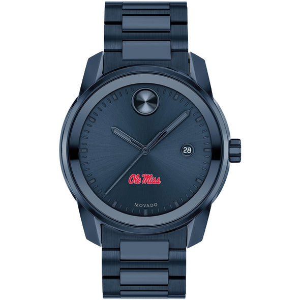 University of Mississippi Men's Movado BOLD Blue Ion with Date Window Shot #2