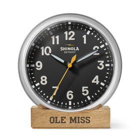 University of Mississippi Shinola Desk Clock, The Runwell with Black Dial at M.LaHart &amp; Co. Shot #1