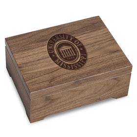 University of Mississippi Solid Walnut Desk Box Shot #1