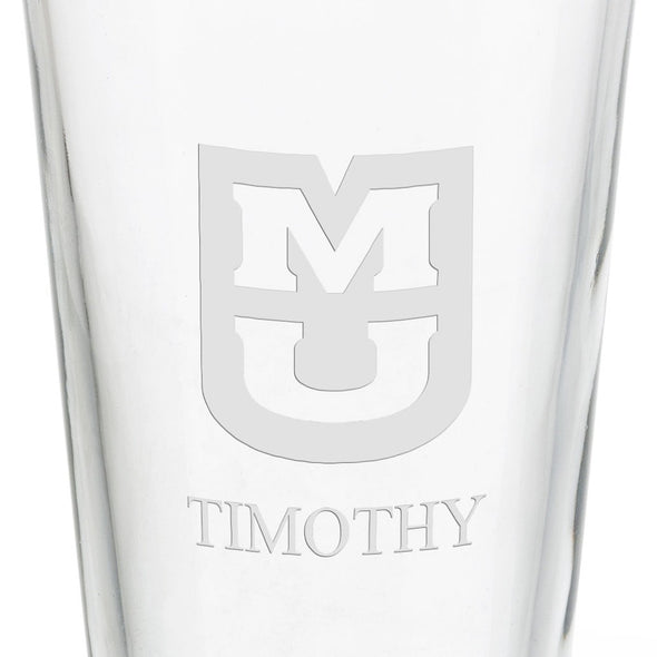 University of Missouri 16 oz Pint Glass- Set of 2 Shot #3