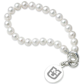 University of Missouri Pearl Bracelet with Sterling Silver Charm Shot #1