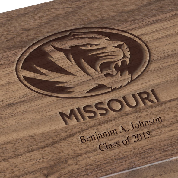 University of Missouri Solid Walnut Desk Box Shot #3