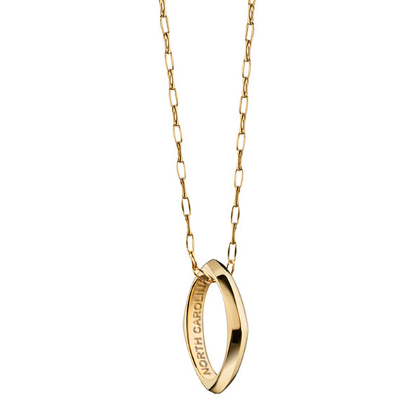 University of North Carolina Monica Rich Kosann Poesy Ring Necklace in Gold Shot #2