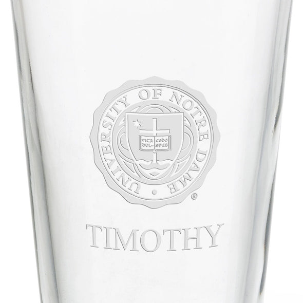 University of Notre Dame 16 oz Pint Glass- Set of 4 Shot #3