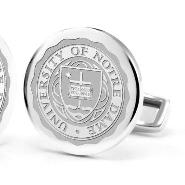 University of Notre Dame Cufflinks in Sterling Silver Shot #2
