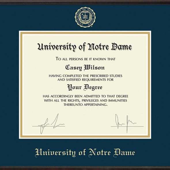 University of Notre Dame Diploma Frame, the Fidelitas Shot #2