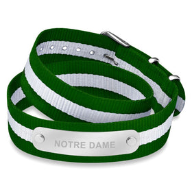 University of Notre Dame Double Wrap RAF Nylon ID Bracelet Shot #1