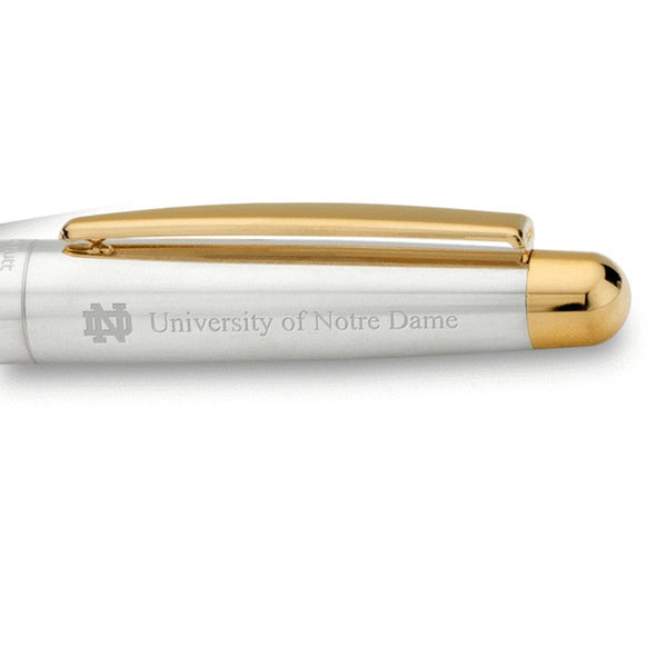 University of Notre Dame Fountain Pen in Sterling Silver with Gold Trim Shot #2