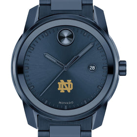 University of Notre Dame Men&#39;s Movado BOLD Blue Ion with Date Window Shot #1