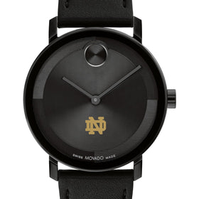 University of Notre Dame Men&#39;s Movado BOLD with Black Leather Strap Shot #1