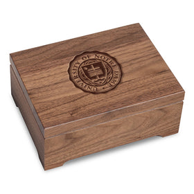 University of Notre Dame Solid Walnut Desk Box Shot #1