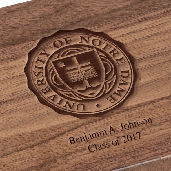 University of Notre Dame Solid Walnut Desk Box Shot #3