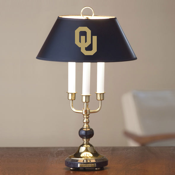 University of Oklahoma Lamp in Brass &amp; Marble Shot #1