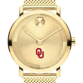 University of Oklahoma Men&#39;s Movado BOLD Gold with Mesh Bracelet Shot #1