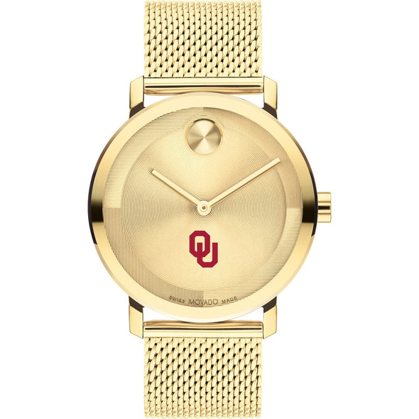 University of Oklahoma Men&#39;s Movado BOLD Gold with Mesh Bracelet Shot #2