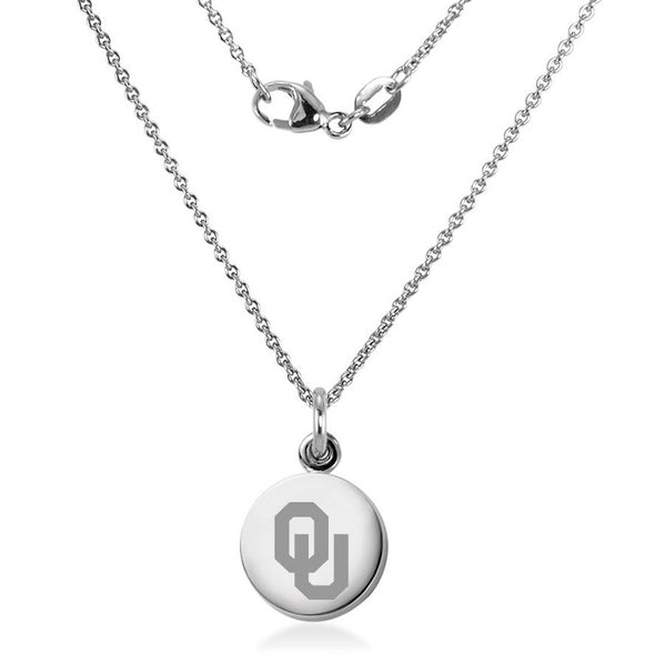 University of Oklahoma Necklace with Charm in Sterling Silver Shot #2