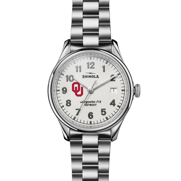 University of Oklahoma Shinola Watch, The Vinton 38 mm Alabaster Dial at M.LaHart & Co. Shot #2