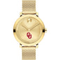 University of Oklahoma Women's Movado Bold Gold with Mesh Bracelet Shot #2
