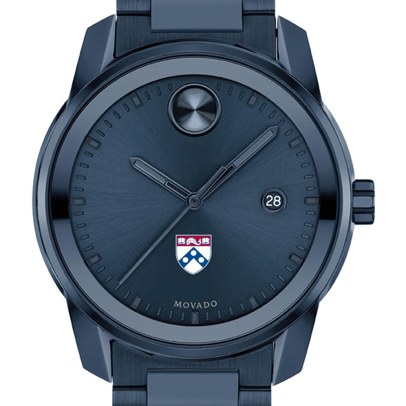University of Pennsylvania Men&#39;s Movado BOLD Blue Ion with Date Window Shot #1