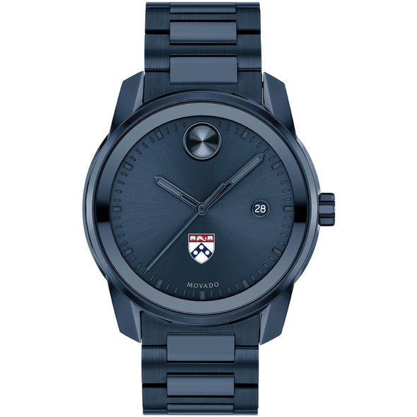 University of Pennsylvania Men's Movado BOLD Blue Ion with Date Window Shot #2