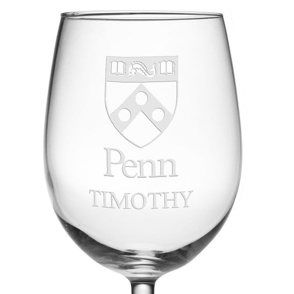 University of Pennsylvania Red Wine Glasses - Made in the USA Shot #3