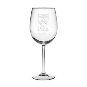 University of Pennsylvania Red Wine Glasses - Set of 2 - Made in the USA Shot #1