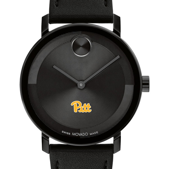 University of Pittsburgh Men's Movado BOLD with Black Leather Strap Shot #1