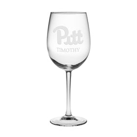 University of Pittsburgh Red Wine Glasses - Set of 2 - Made in the USA Shot #1