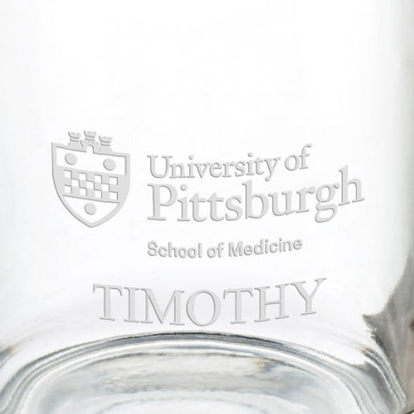 University of Pittsburgh School of Medicine 13 oz Glass Coffee Mug Shot #3