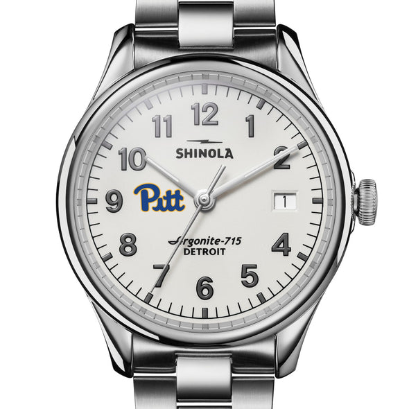 University of Pittsburgh Shinola Watch, The Vinton 38 mm Alabaster Dial at M.LaHart &amp; Co. Shot #1