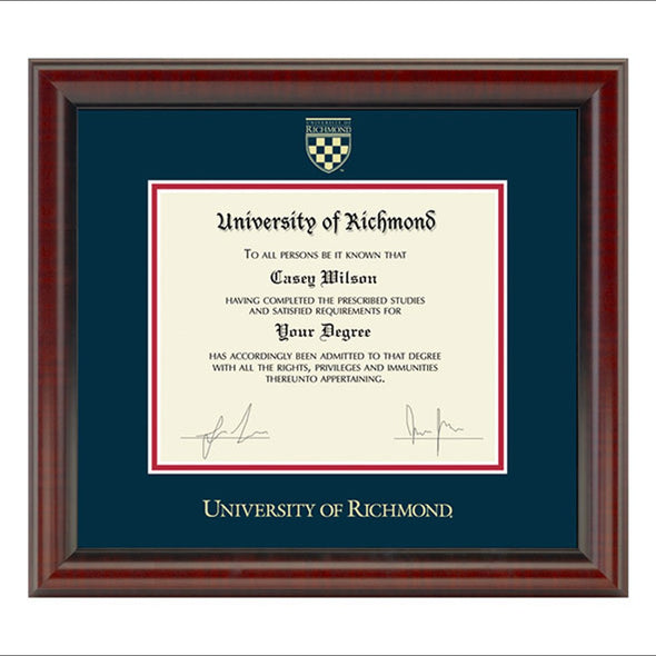 University of Richmond Diploma Frame, the Fidelitas Shot #1