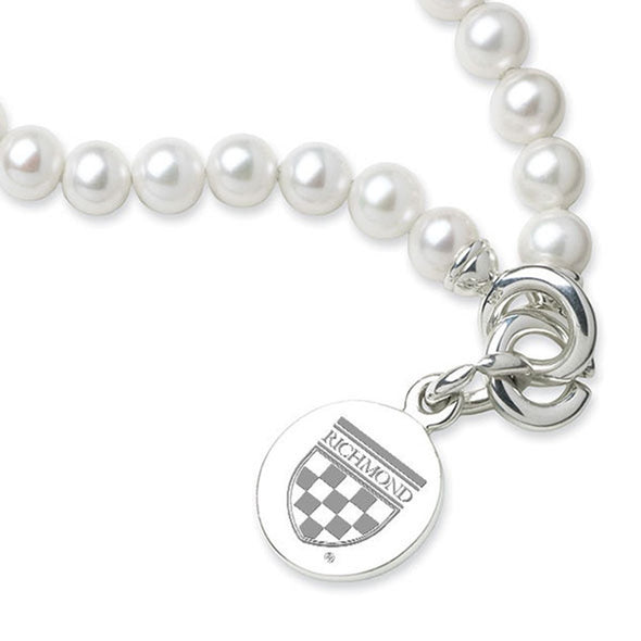 University of Richmond Pearl Bracelet with Sterling Silver Charm Shot #2