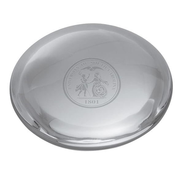 University of South Carolina Glass Dome Paperweight by Simon Pearce Shot #2