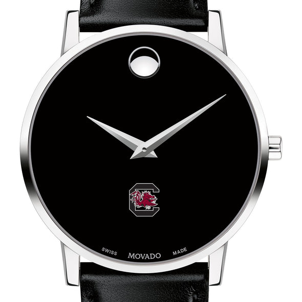 University of South Carolina Men's Movado Museum with Leather Strap Shot #1