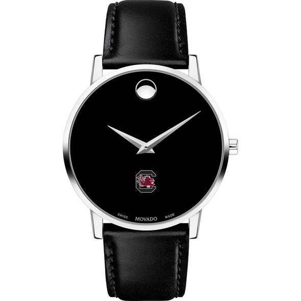 University of South Carolina Men's Movado Museum with Leather Strap Shot #2