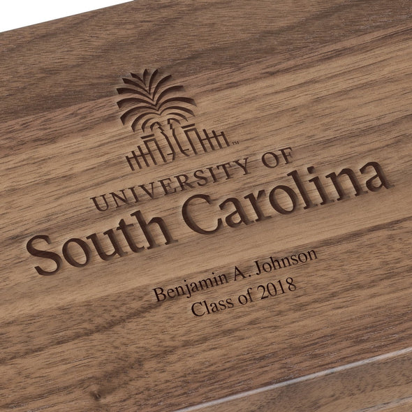 University of South Carolina Solid Walnut Desk Box Shot #3