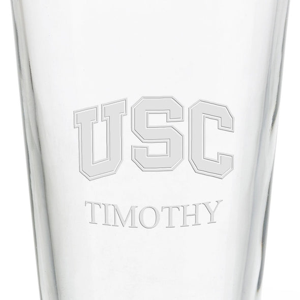 University of Southern California 16 oz Pint Glass- Set of 4 Shot #3